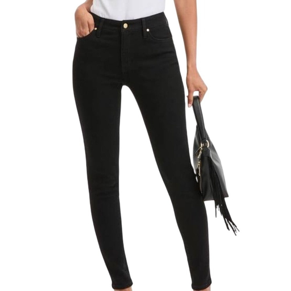 INC Denim Mid Rise Skinny‎ Jeans Size 8/29 Black Wash Comfort Stretch Casual